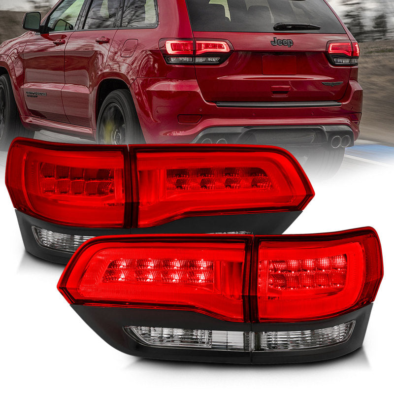 ANZO 311268 FITS 2014-2016 Jeep Grand Cherokee LED Taillights Red/Clear