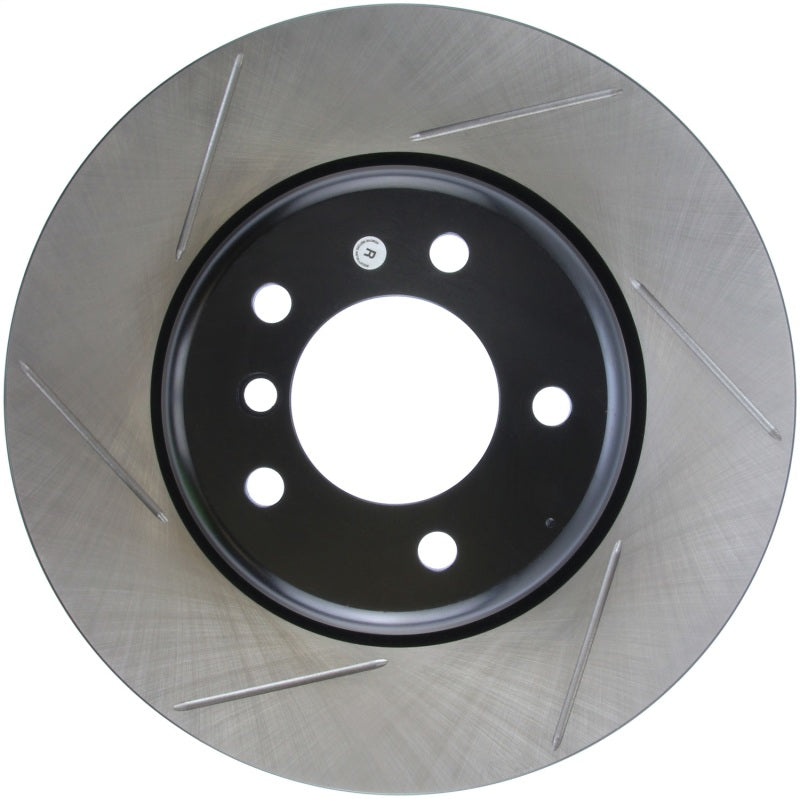 Stoptech 126.34104SL - StopTech Power Slot 08-09 BMW 135i Coupe Front Left Slotted Rotor