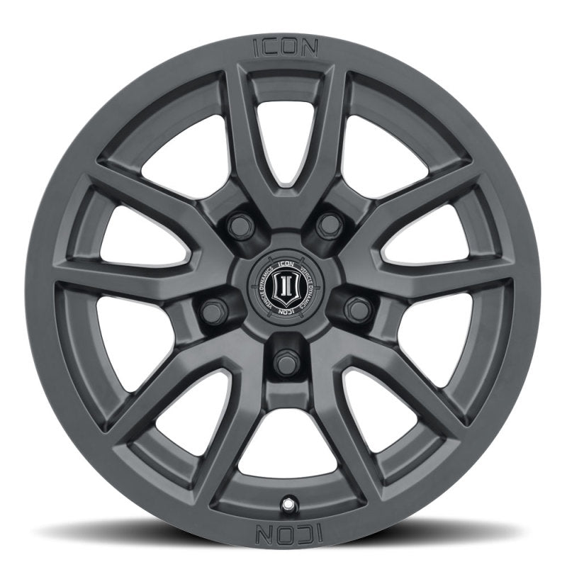 ICON 2617855557SB - Vector 5 17x8.5 5x150 25mm Offset 5.75in BS 110.1mm Bore Satin Black Wheel