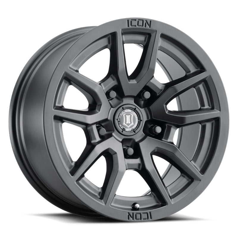 ICON 2617855557SB - Vector 5 17x8.5 5x150 25mm Offset 5.75in BS 110.1mm Bore Satin Black Wheel