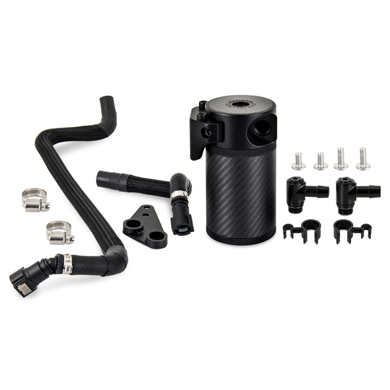 Mishimoto MMBCC-C8-20PCF FITS 2020+ Chevrolet Corvette C8 Baffled Oil Catch Can Kit (PCV Side)Carbon Fiber