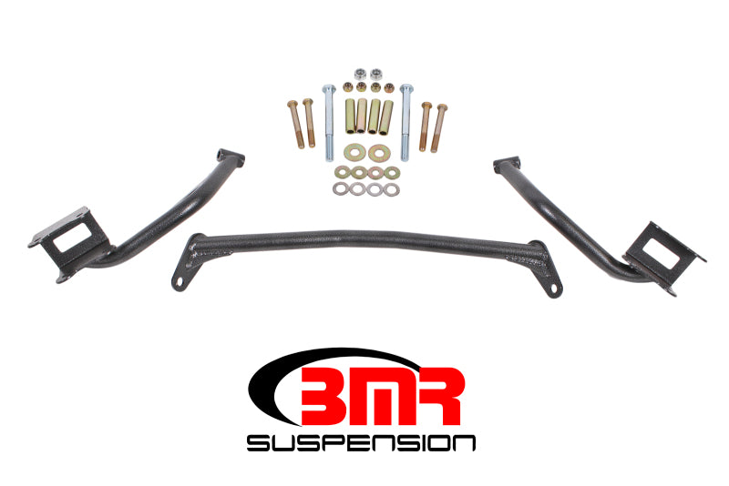 BMR Suspension TBR005H - BMR 79-04 Fox Mustang Tubular Style Upper Torque Box Reinforcement Plates Black Hammertone