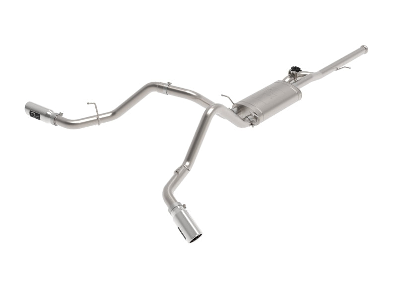 aFe 49-34132-P FITS Gemini XV 3in 304SS CB Exhaust w/ Cutout 14-19 GM Trucks 4.3/5.3L w/ Pol Tips - CrewCab/Extended