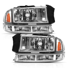 Load image into Gallery viewer, ANZO 111455 -  FITS: 1997-2004 Dodge Dakota Crystal Headlight Set Chrome Amber