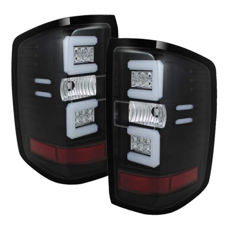 SPYDER 5079985 - Spyder Chevy 1500 14-16 Light Bar LED Tail Lights Blk ALT-YD-CS14-LBLED-BK