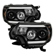 Load image into Gallery viewer, SPYDER 5081711 - Spyder Toyota Tacoma 12-15 Projector Headlights Light Bar DRL Black PRO-YD-TT12-LBDRL-BK