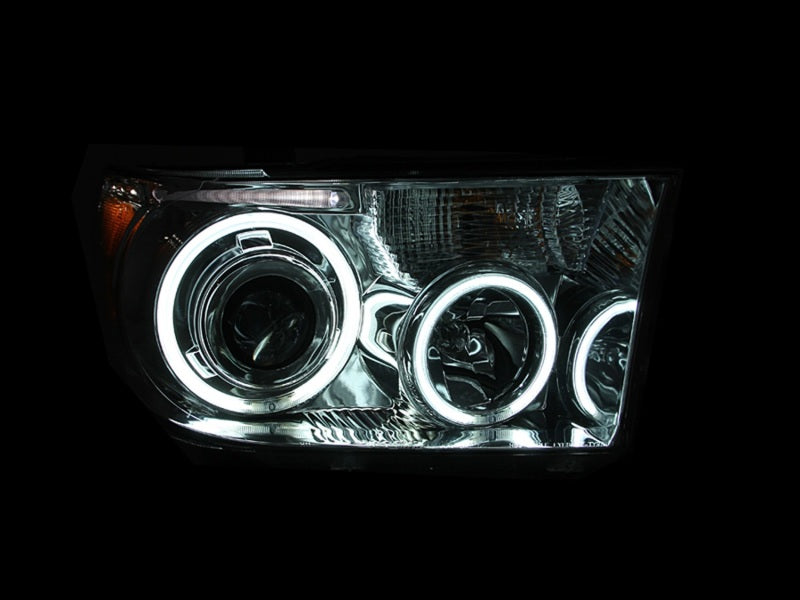 ANZO - [product_sku] - ANZO 2007-2013 Toyota Tundra Projector Headlights w/ Halo Black (CCFL) - Fastmodz