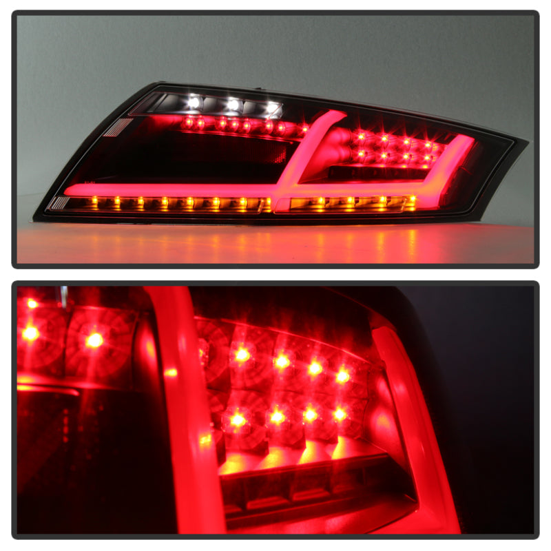 SPYDER 5081674 - Spyder Audi TT 07-12 LED Tail Lights Black ALT-YD-ATT07-LED-BK