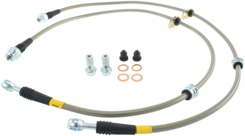 Stoptech 950.46007 -StopTech 08-10 EVO X AWD Stainless Steel Front Brake Lines