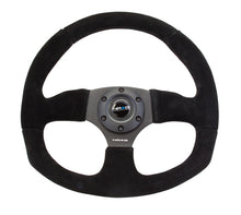 Load image into Gallery viewer, NRG Reinforced Steering Wheel (320mm Horizontal / 330mm Vertical) Black Suede w/Black Stitching - free shipping - Fastmodz
