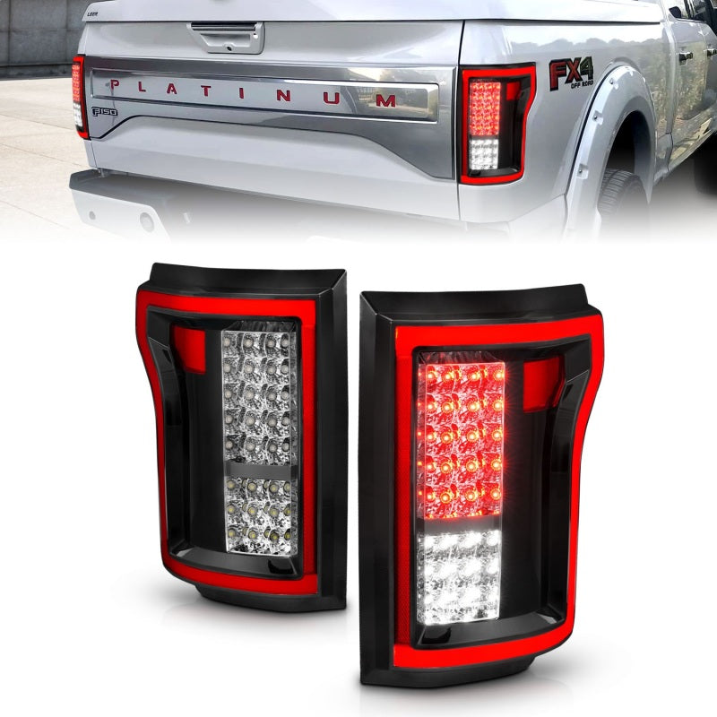 ANZO 311262 FITS 2015-2016 Ford F-150 LED Taillights Red/Clear