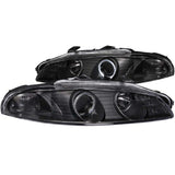 ANZO 121377 FITS: 1997-1999 Mitsubishi Eclipse Projector Headlights w/ Halo Black G2