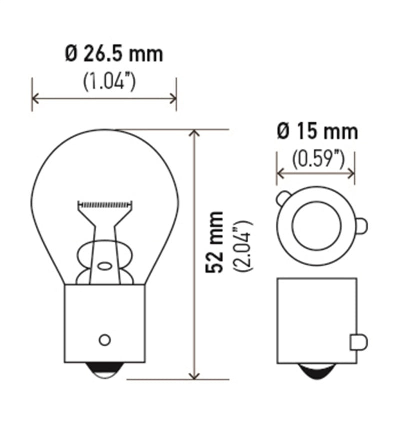 Hella 9507 - Bulb  24V 21W BAU15s S8 AMBER