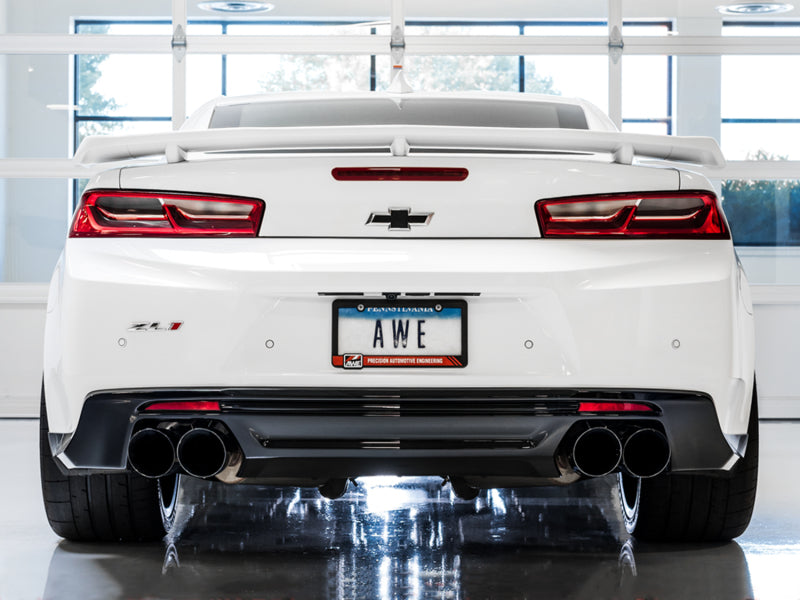 AWE Tuning 3020-43076 FITS 16-19 Chevy Camaro SS Non-Res Cat-Back Exhaust -Touring Edition (Quad Diamond Black Tips)