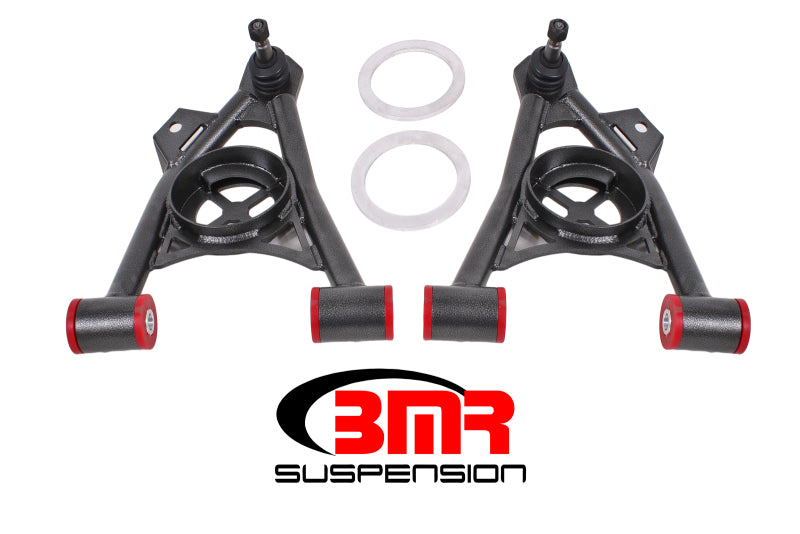 BMR Suspension AA043H FITS 94-04 Mustang Lower Non-Adj. A-Arms (Poly) w/ Tall Ball Joint / Spring PocketBlack Hammertone