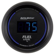 Load image into Gallery viewer, AutoMeter 6910 - Autometer Cobalt Digital 52.4mm Black Programmable Empty-Full Range Fuel Level Gauge