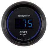 AutoMeter 6910 - Autometer Cobalt Digital 52.4mm Black Programmable Empty-Full Range Fuel Level Gauge