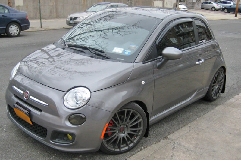 Rally Armor MF25-UR-BLK/RD FITS: 12+ Fiat 500 (Pop/Sport/Lounge/Abarth) Black Mud Flap w/ Red Logo