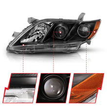 Load image into Gallery viewer, ANZO 121539 FITS: 2007-2009 Toyota Camry Projector Headlight Black Amber