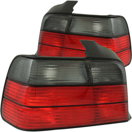 ANZO - [product_sku] - ANZO 1992-1998 BMW 3 Series E36 Sedan Taillights Red/Smoke - Fastmodz