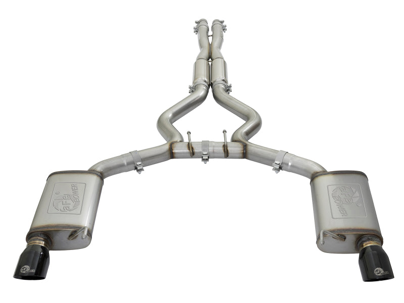 aFe 49-36448-B FITS 20-22 Audi RS6 Avant V8 4L (tt) MACH Force-Xp 3in to 2.5in 304 SS Cat-Back Exhaust w/ Black Tip