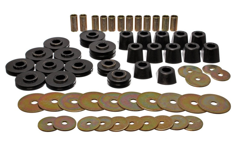 Energy Suspension 3.4110G FITS 3.4110G FITS 67-95 K5 Blazer/67-70 Denali XL/Suburban/Yukon XL 4WD Black Body (Cab) Mount Set