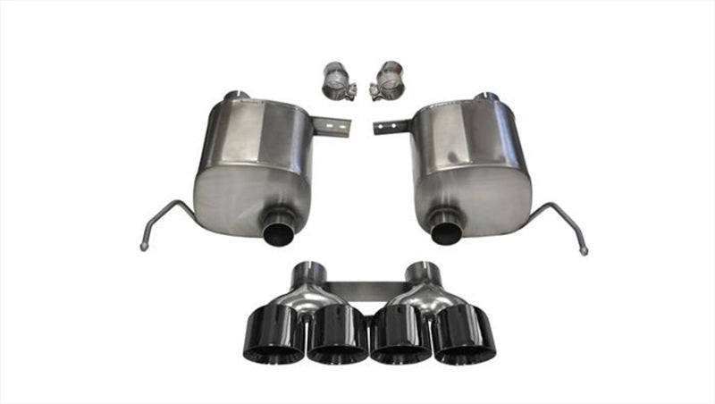 CORSA Performance 14762BLK FITS Corsa 2014 Chevy Corvette C7 Coupe 6.2L V8 AT/MT 2.75in Valve-Back Dual Rear Exit Black Xtreme Exht