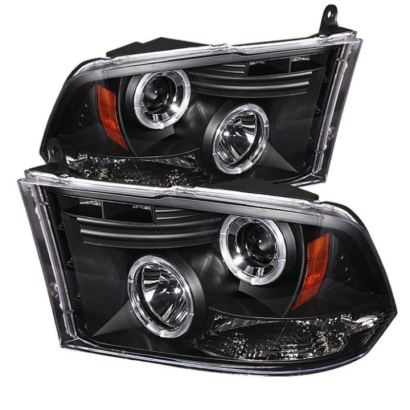 SPYDER 5010032 - Spyder Dodge Ram 1500 09-14 10-14 Projector Headlights Halogen- LED Halo LEDBlk PRO-YD-DR09-HL-BK