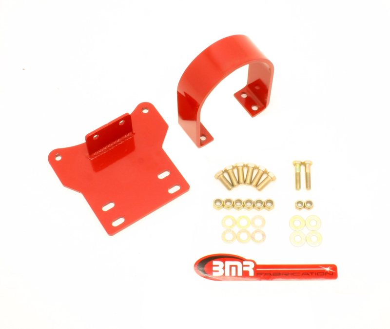 BMR Suspension DSL018R - BMR 14-17 Chevy SS Auto Transmission Front Driveshaft Safety Loop Red