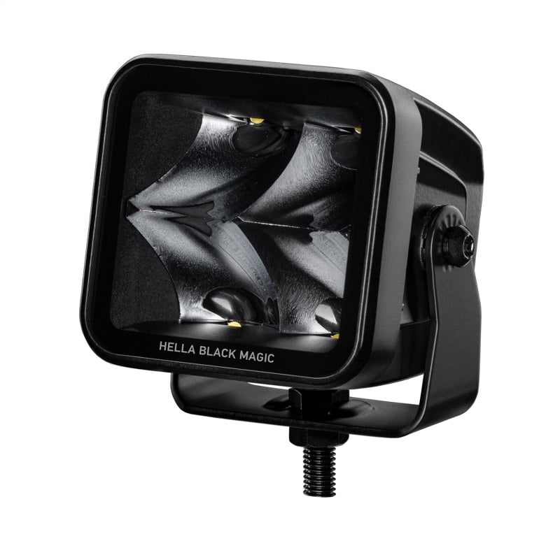 Hella 358176821 - Universal Black Magic 3.2in L.E.D. Cube KitFlood Beam (Long Range)