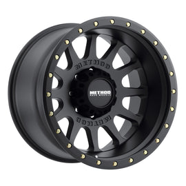 Method Wheels MR60521088524N -Method MR605 NV 20x10 -24mm Offset 8x180 124.1mm CB Matte Black Wheel