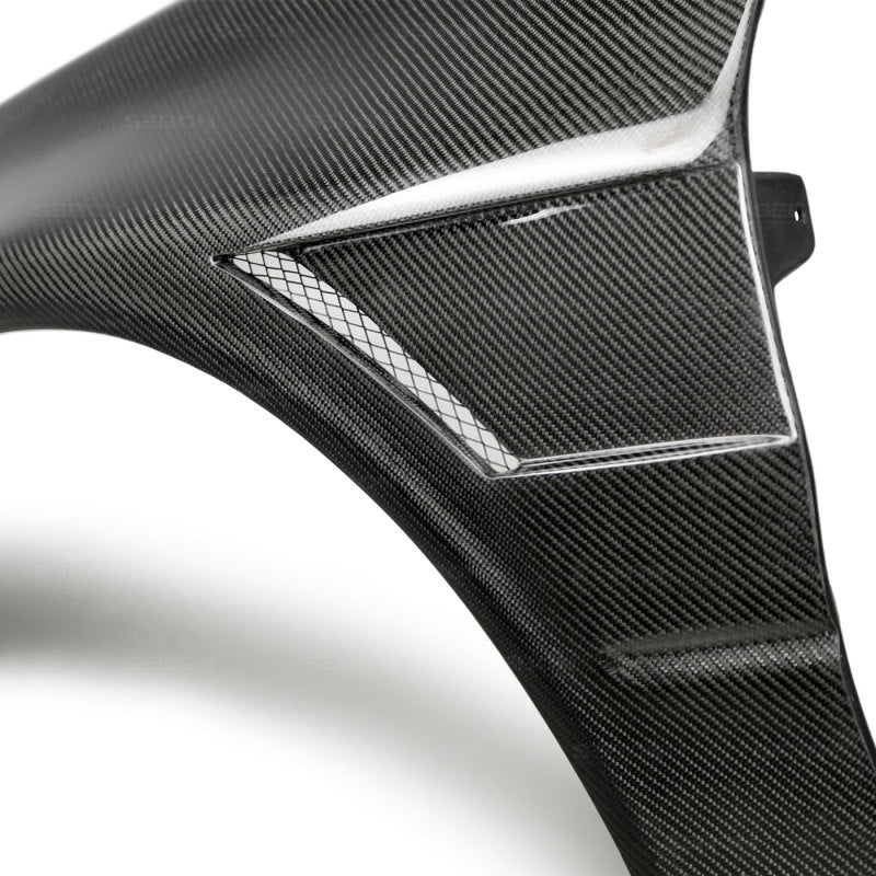 Seibon FF0305MITEVO8 FITS 03-07 Mitsubishi Evo 8 & IX 10mm Wider Carbon Fiber Fenders