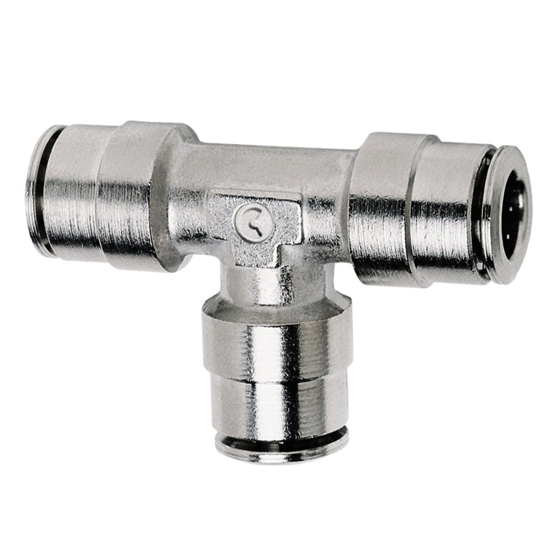 Firestone 3461 - Union Tee 1/4in. Nickel Push-Lock Air FittingSingle (WR1760)