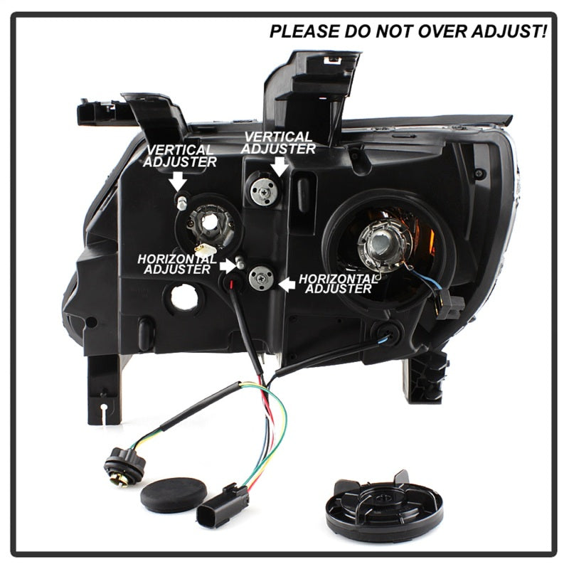 SPYDER 5085283 - Spyder 15-17 Chevy Colorado Projector HeadlightsLight Bar LEDBlack (PRO-YD-CCO15-LBDRL-BK)