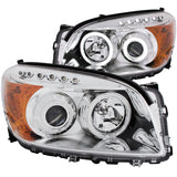 ANZO 111121 FITS: 2006-2008 Toyota Rav4 Projector Headlights w/ Halo Chrome (CCFL)