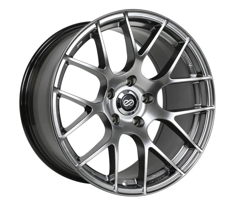 Enkei 467-980-6545HS - Raijin 19x8 45mm Offset 5x114.3 Bolt Pattern 72.6 Bore Dia Hyper Silver Wheel