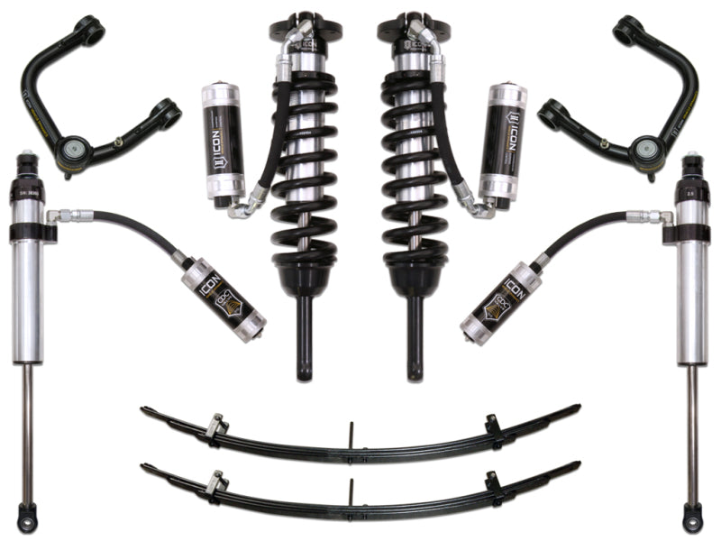 ICON K53006T - 05-15 Toyota Tacoma 0-3.5in/2016+ Toyota Tacoma 0-2.75in Stg 6 Suspension System w/Tubular Uca