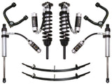 ICON K53006T - 05-15 Toyota Tacoma 0-3.5in/2016+ Toyota Tacoma 0-2.75in Stg 6 Suspension System w/Tubular Uca
