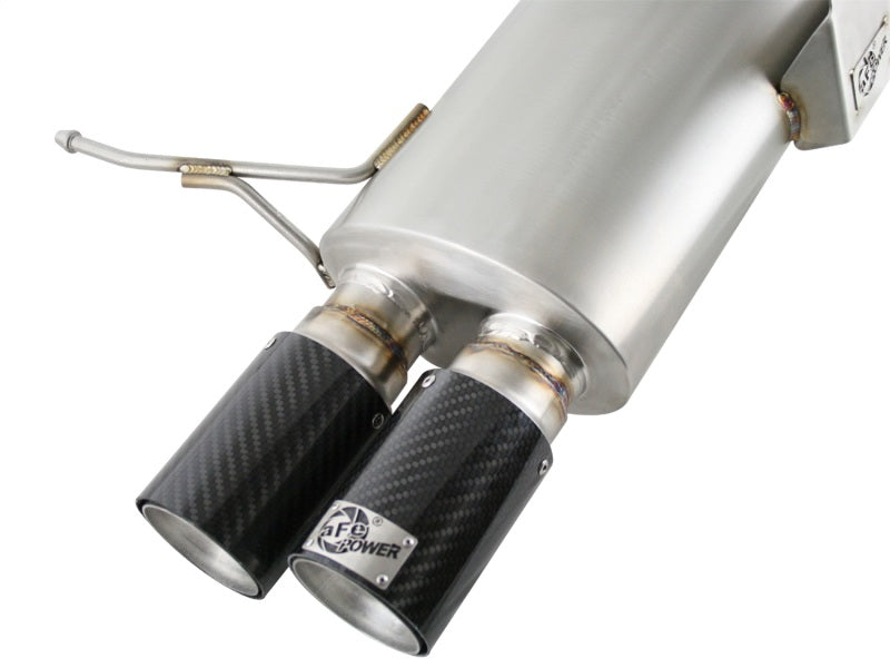 aFe 49-36311-C FITS MACHForce XP Exhaust Cat-Back 2.5in Dia Carbon Fiber Tips SS-304 08-13 BMW M3 (E90) V8 4.0L