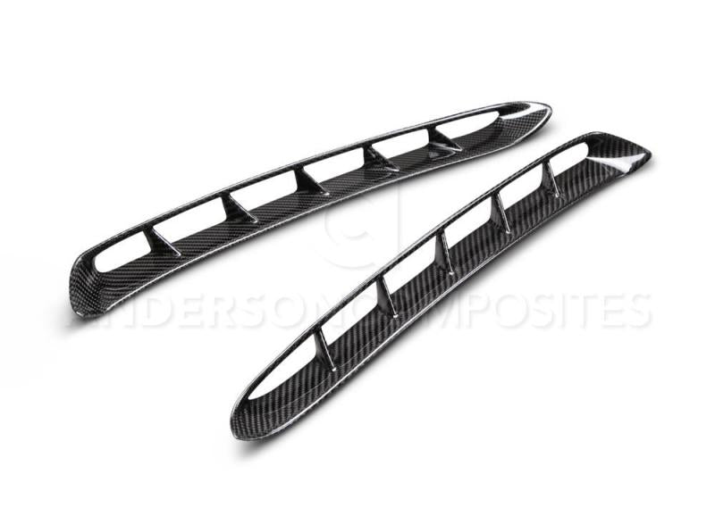 Anderson Composites AC-FF15FDMU-GR-01 FITS 15-17 Mustang Carbon Fiber GT350 Style Fender Vent Inserts (Only Fit AC Fenders)