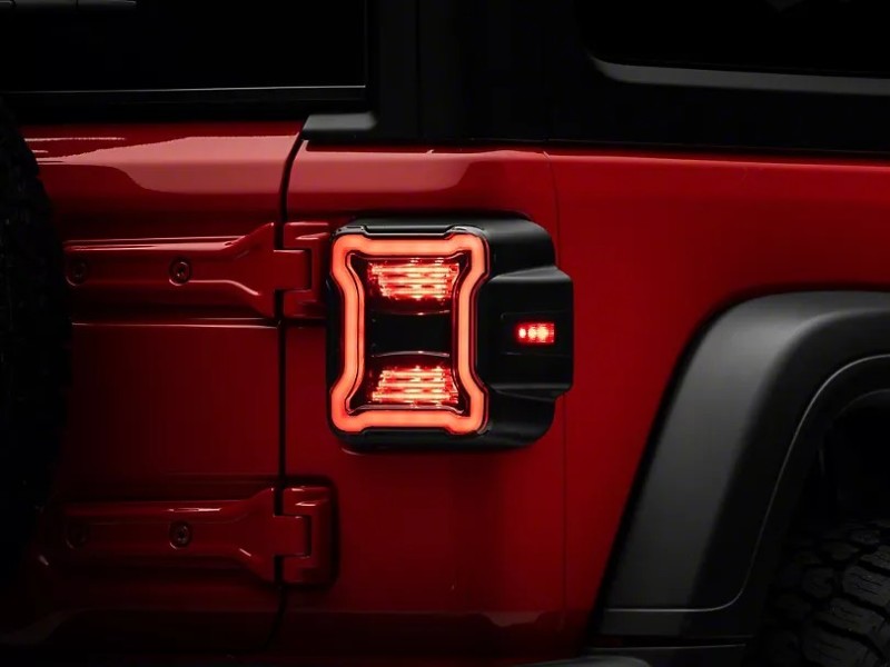 Raxiom J133942-JL - FITS: 18-22 Jeep Wrangler JL LED Tail Lights- Black Housing (Smoked Lens)