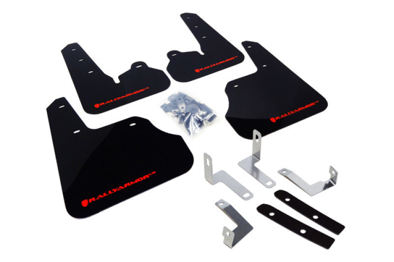 Rally Armor MF22-UR-BLK/RD FITS: 12+ Subaru Impreza 5dr Hatch/4dr Sedan UR Black Mud Flap w/ Red Logo