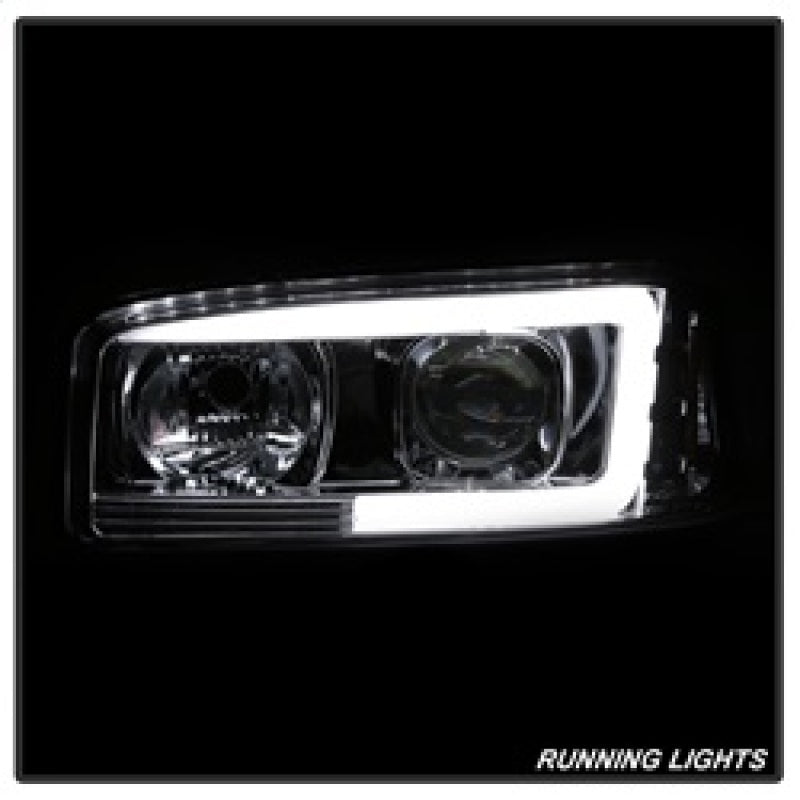 SPYDER 5084620 - Spyder GMC Sierra 1500/2500/3500 99-06 V2 Projector HeadlightsDRLChrome PRO-YD-CDE00V2-LB-C