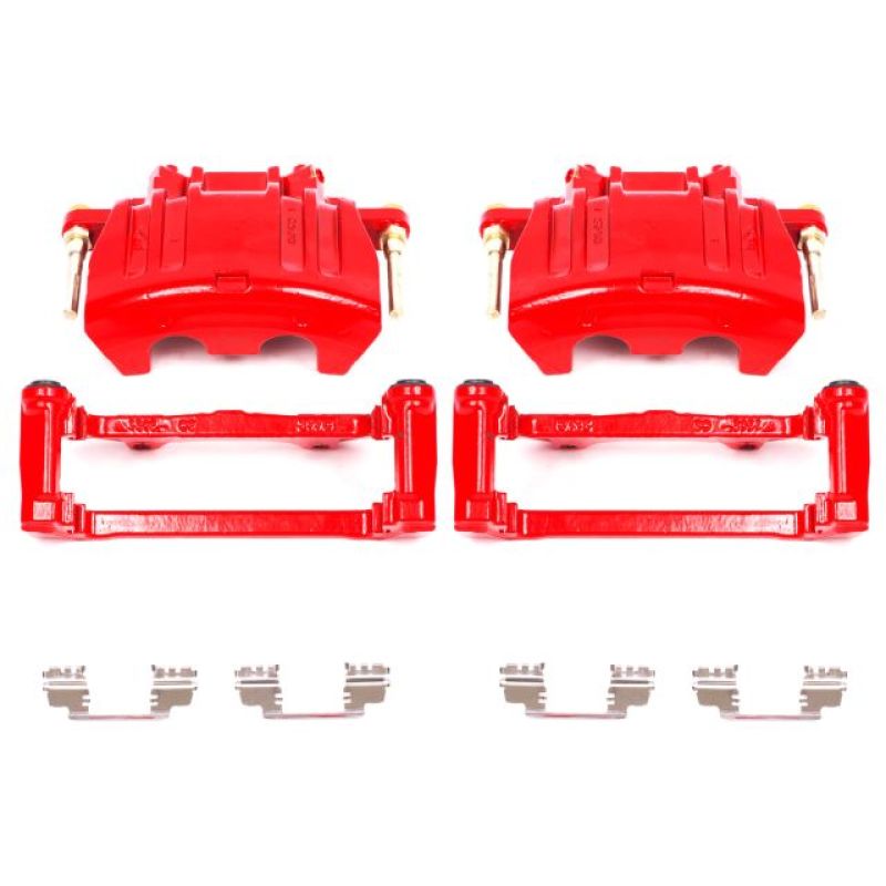 Power Stop 05-11 Chrysler 300 Front Red Calipers w/Brackets - Pair - free shipping - Fastmodz