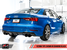 Load image into Gallery viewer, AWE Tuning 3015-43150 FITS Audi 8V S3 Track Edition Exhaust w/Diamond Black Tips 102mm