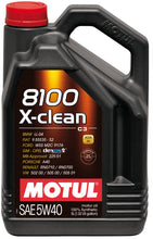 Load image into Gallery viewer, Motul 102051 - 5L Synthetic Engine Oil 8100 5W40 X-CLEAN C3 -505 01-502 00-505 00-LL04