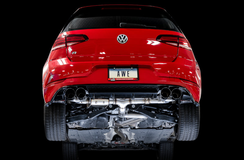 AWE Tuning Volkswagen Golf R MK7.5 SwitchPath Exhaust w/Chrome Silver Tips 102mm