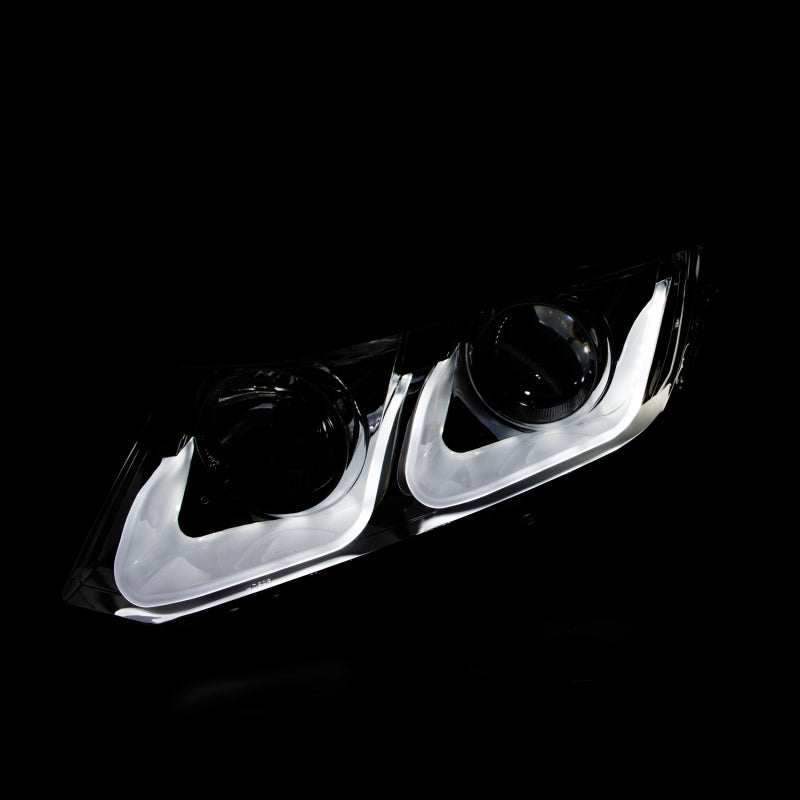 ANZO - [product_sku] - ANZO 2012-2015 Honda Civic Projector Headlights w/ U-Bar Black - Fastmodz