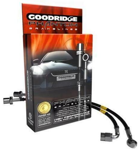 Goodridge 24219BKC - 08-14 Subaru Impreza STi w/ Brembo Calipers Phantom Stainless Steel Brake Lines Kit