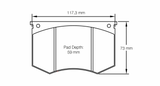 Pagid Racing AC Greyhound / Ford GT RSH29E Front Brake Pads
